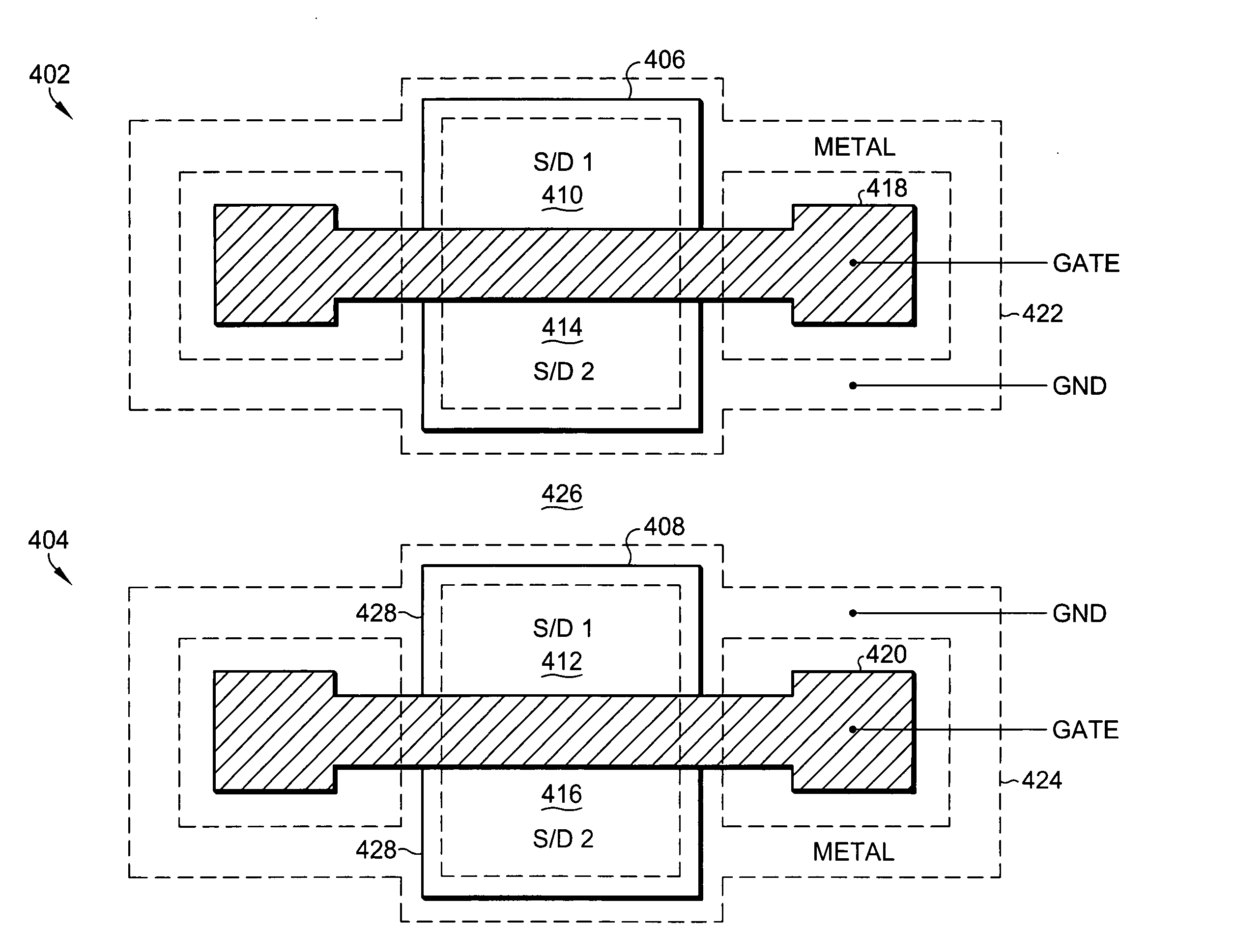 Total ionizing dose suppression transistor architecture