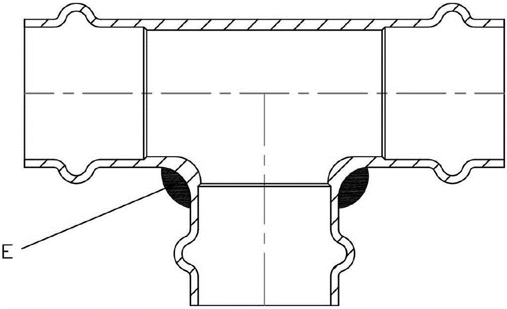 Double-compression three-way copper tube and forming method thereof