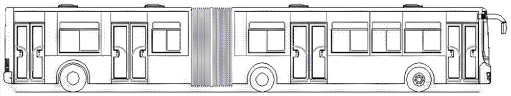 Structure of a motor-car type pure electric BRT road train