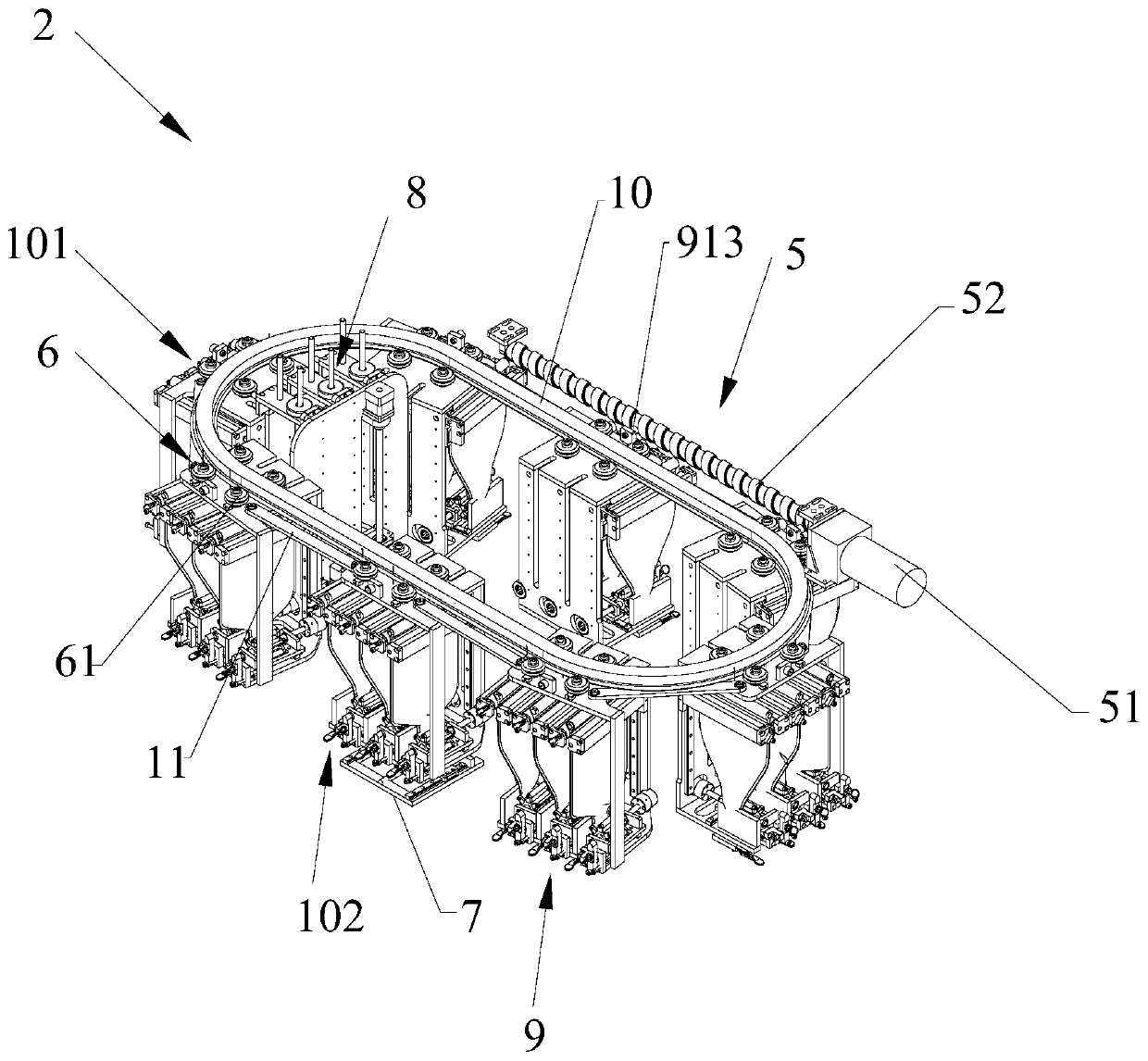 Stuffing discharging machine capable of reducing extrusion damage