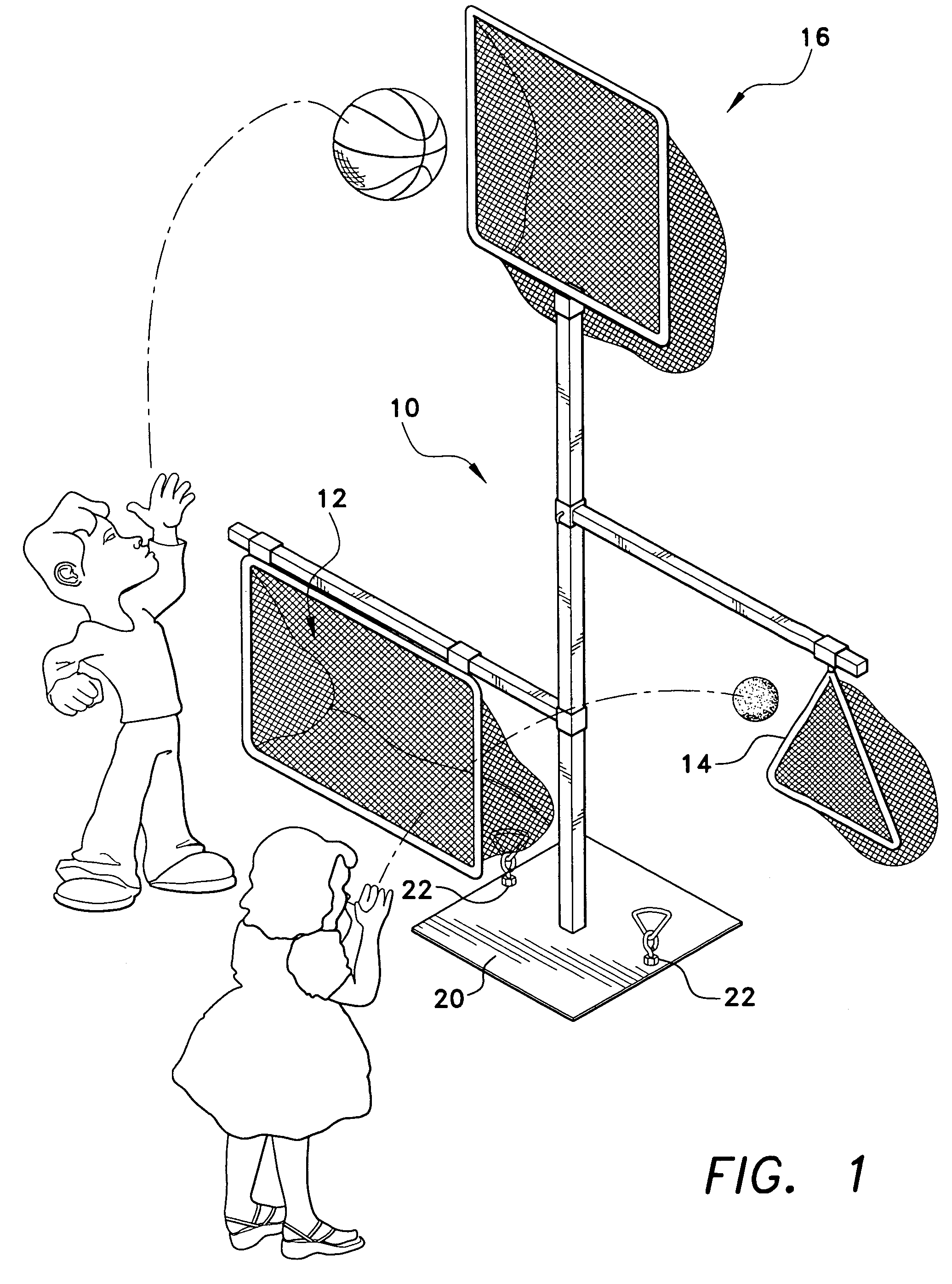 Interchangeable modular ball game apparatus