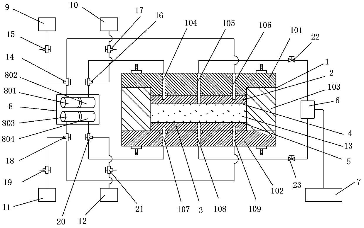 Device for testing performance of cohesive soil sample and testing method thereof