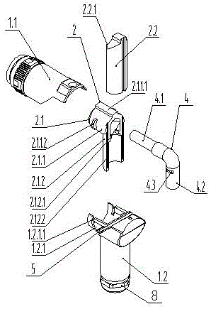 Bend single-core cable connector