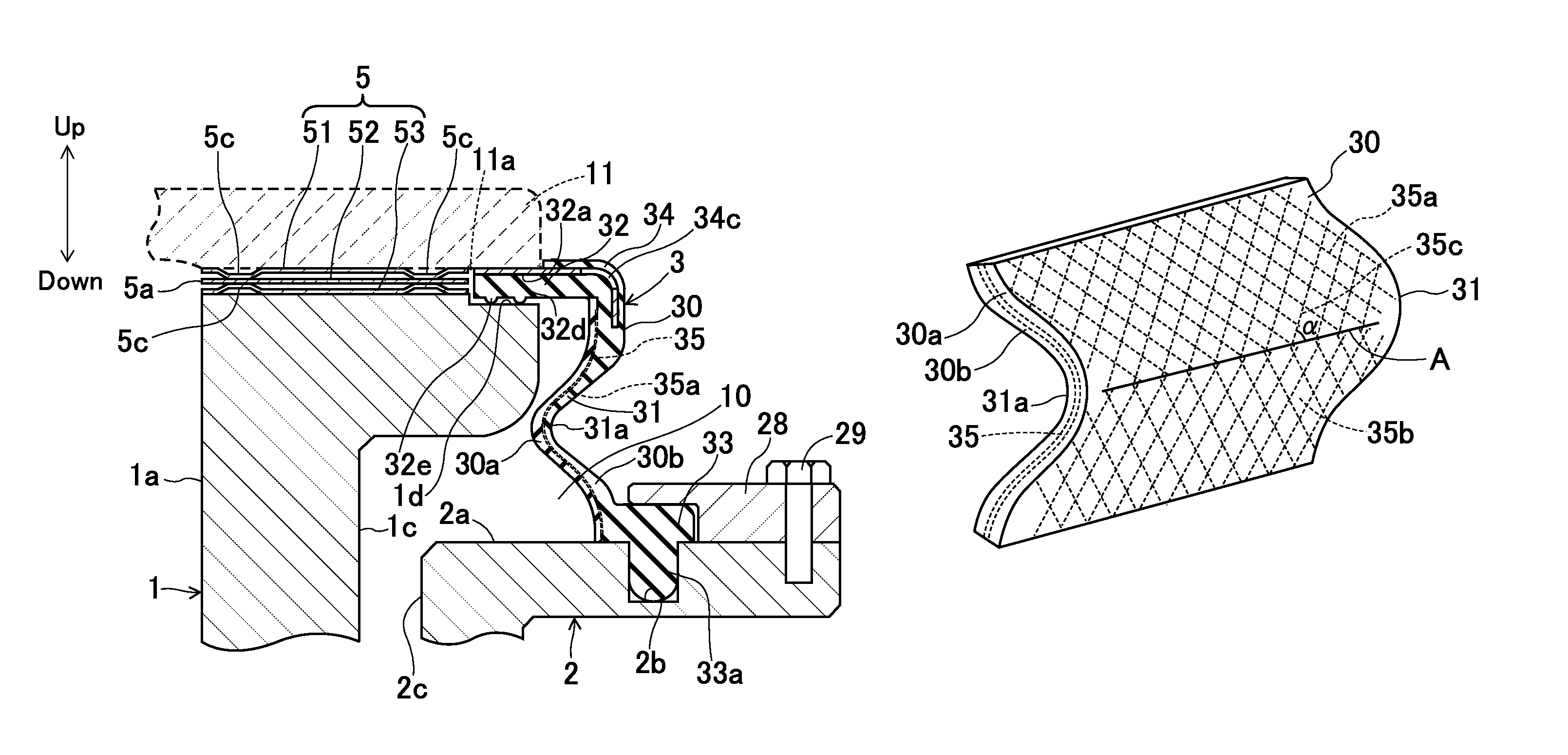 Boot seal for variable compression-rate engine