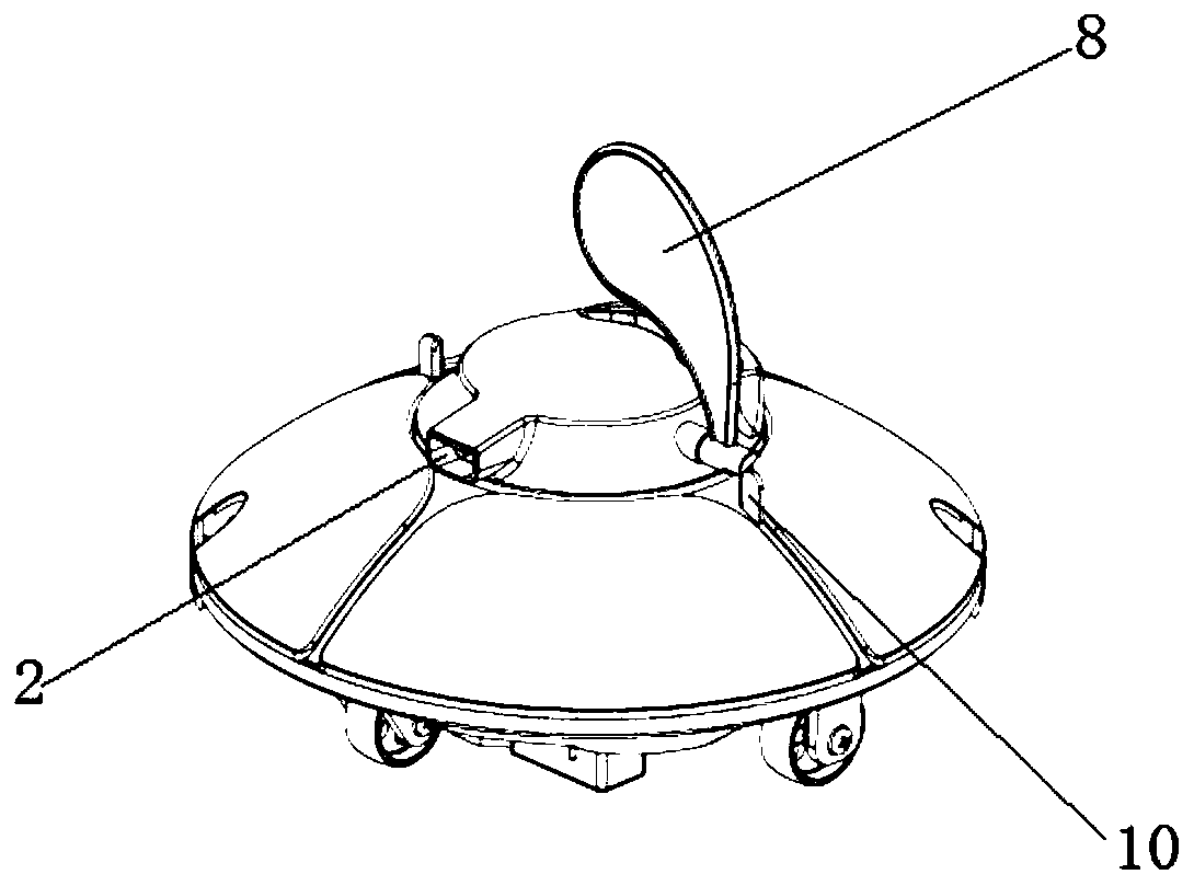 Mechanical reversing wall touching testing mechanism of pool cleaning machine