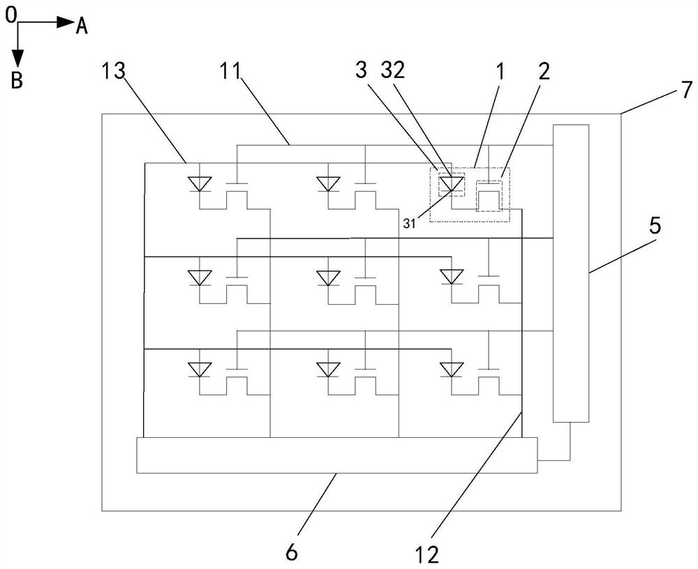 Detection substrate, signal acquisition method thereof and display device