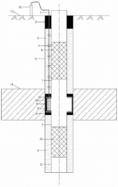 Deep foundation pit dewatering and decompressing combination well controlled in subsection manner