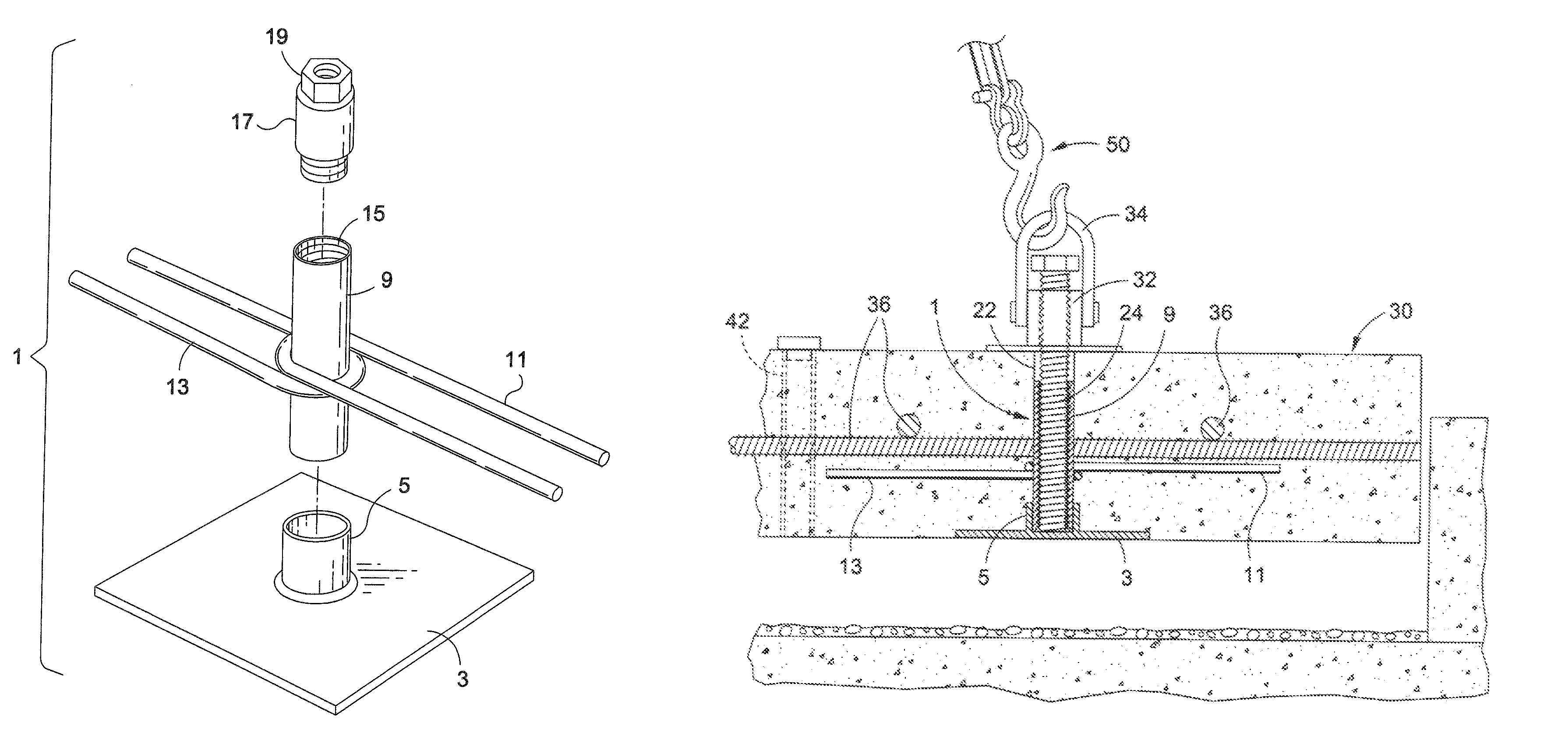 Method and apparatus for lifting and leveling a concrete panel