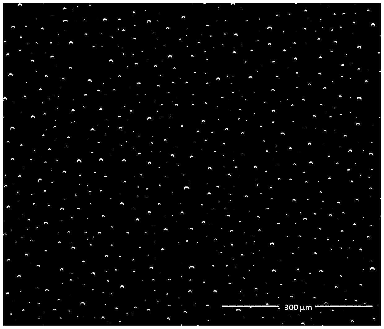 An organic solar cell based on a spray-coated molybdenum trioxide anode buffer array and its preparation method