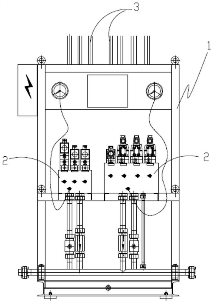 Hydraulic pipeline arrangement structure