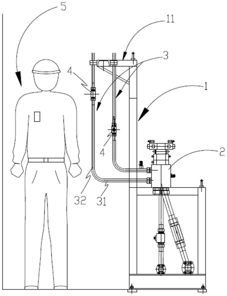 Hydraulic pipeline arrangement structure