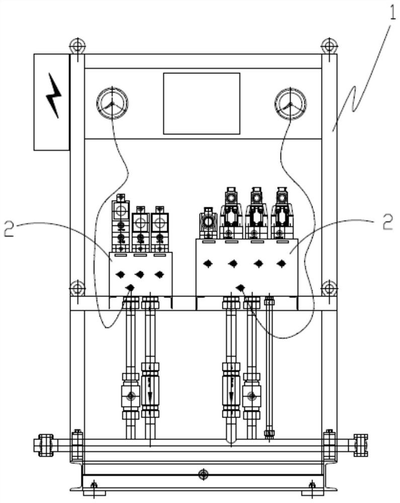 Hydraulic pipeline arrangement structure