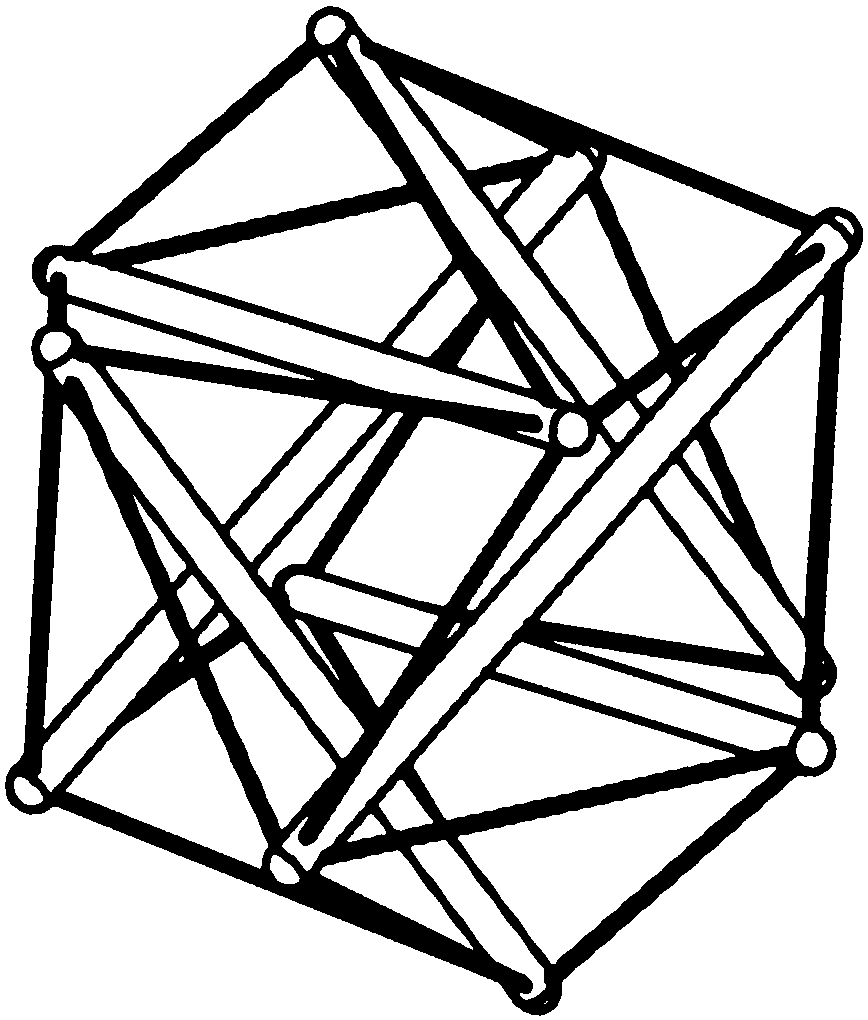 Six-rod thirty-cable flexible tension integrated robot