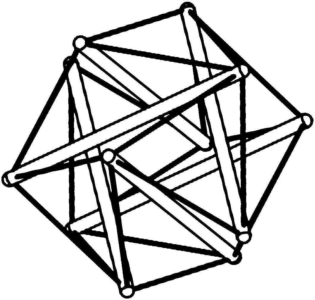 Six-rod thirty-cable flexible tension integrated robot