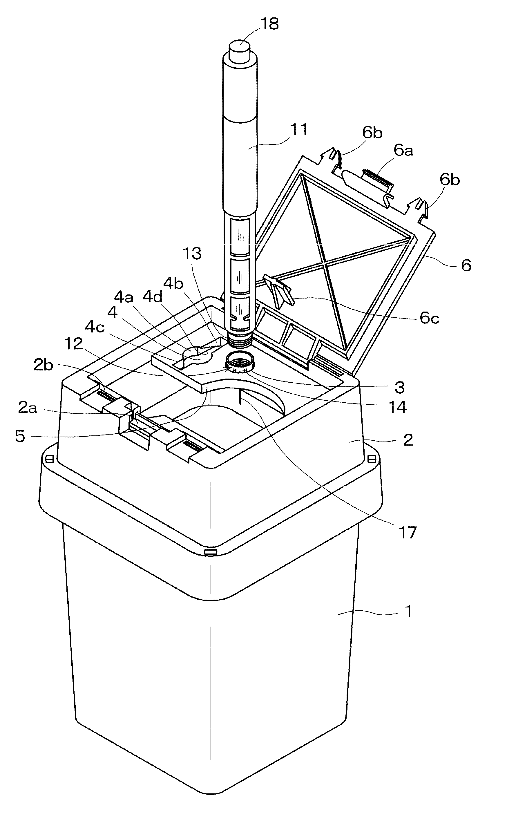 Container for waste syringe needle