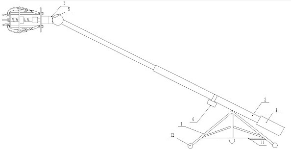 Ground potential overhead line foreign matter removing device