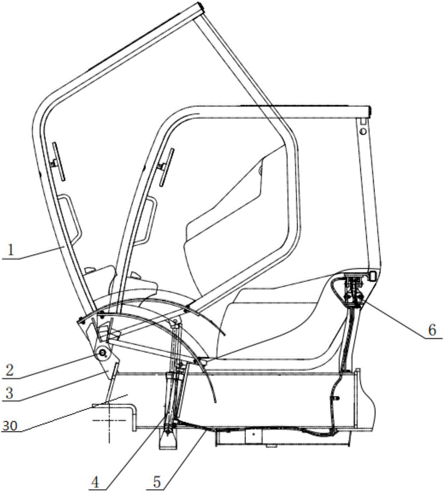 Forklift with cockpit rotation mechanism