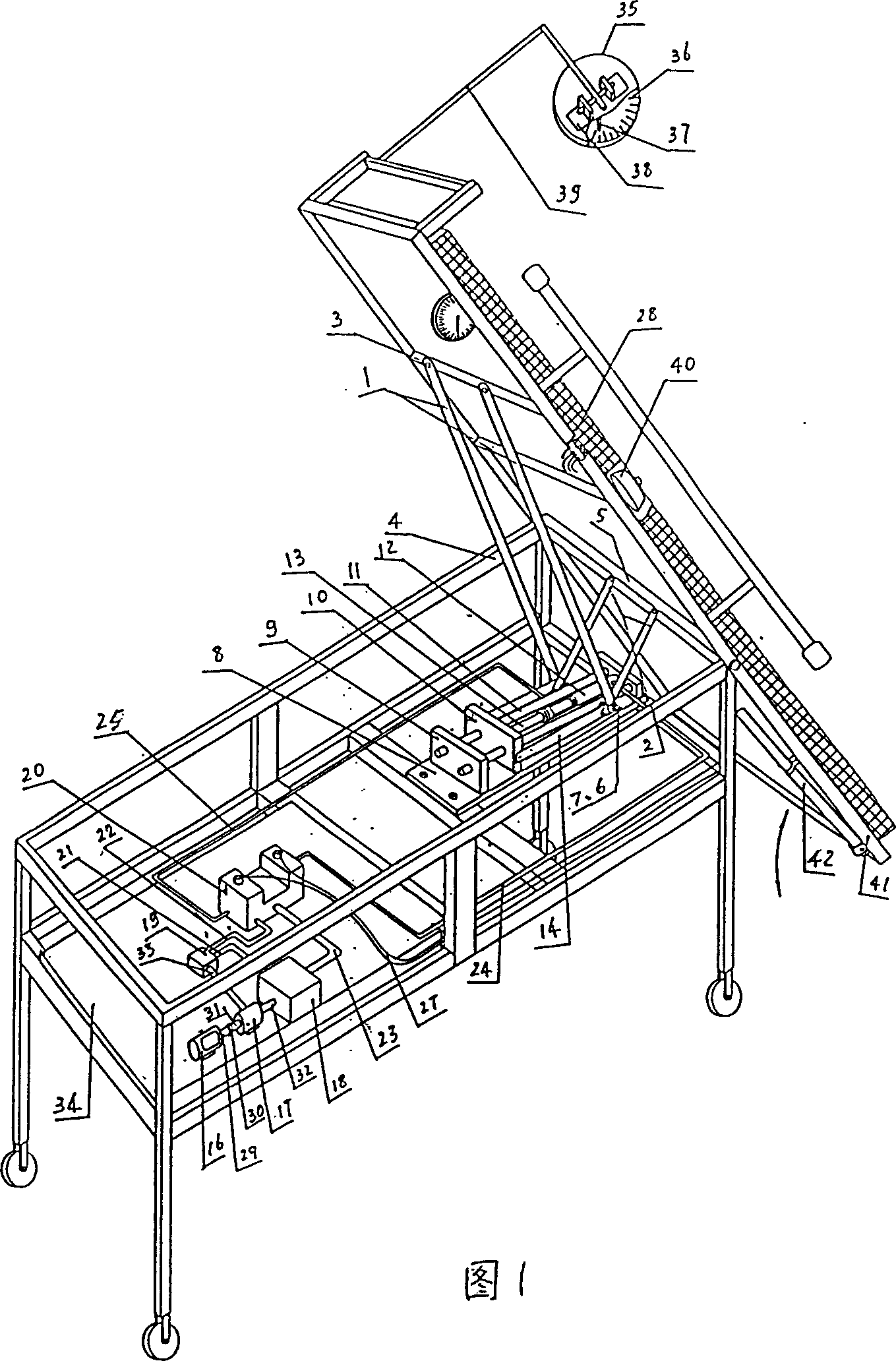 Medical use bed for vertical extraction to treat spondylous diseases