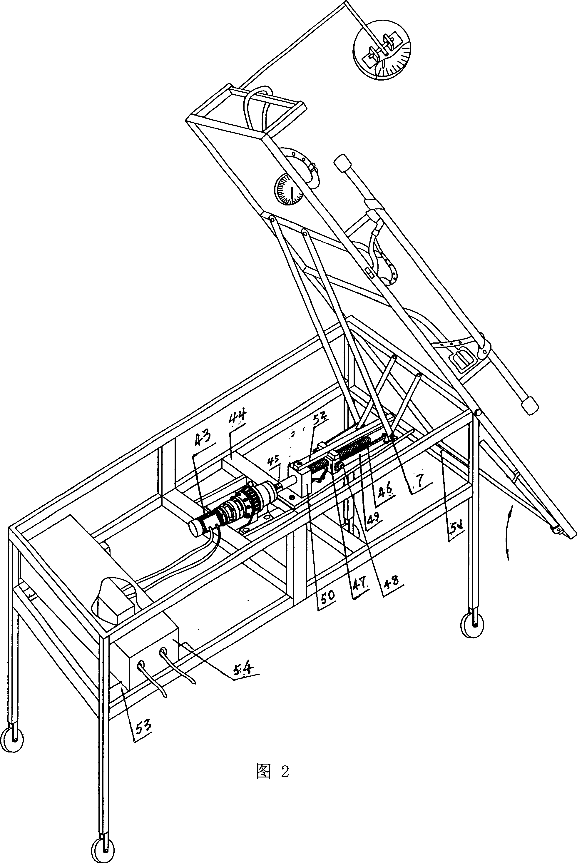 Medical use bed for vertical extraction to treat spondylous diseases