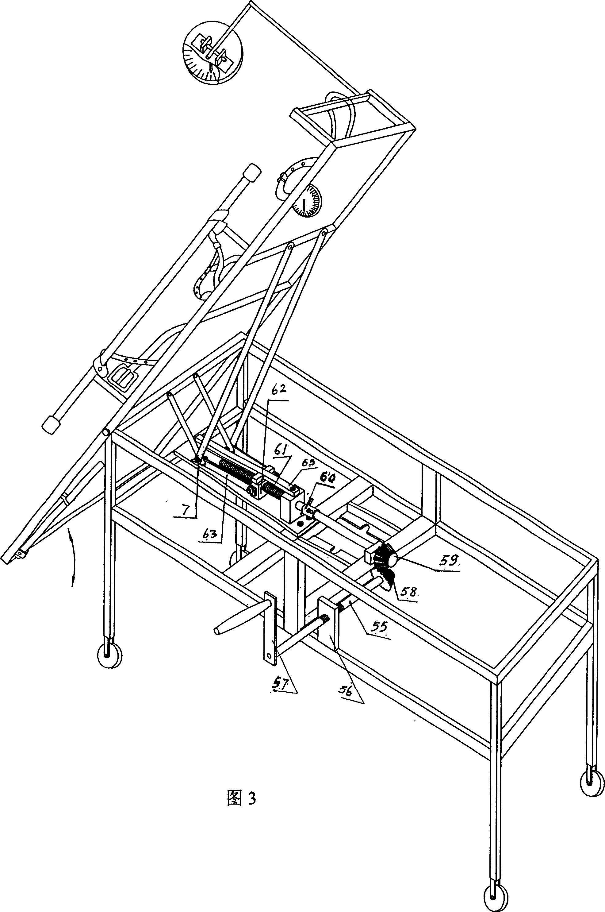 Medical use bed for vertical extraction to treat spondylous diseases