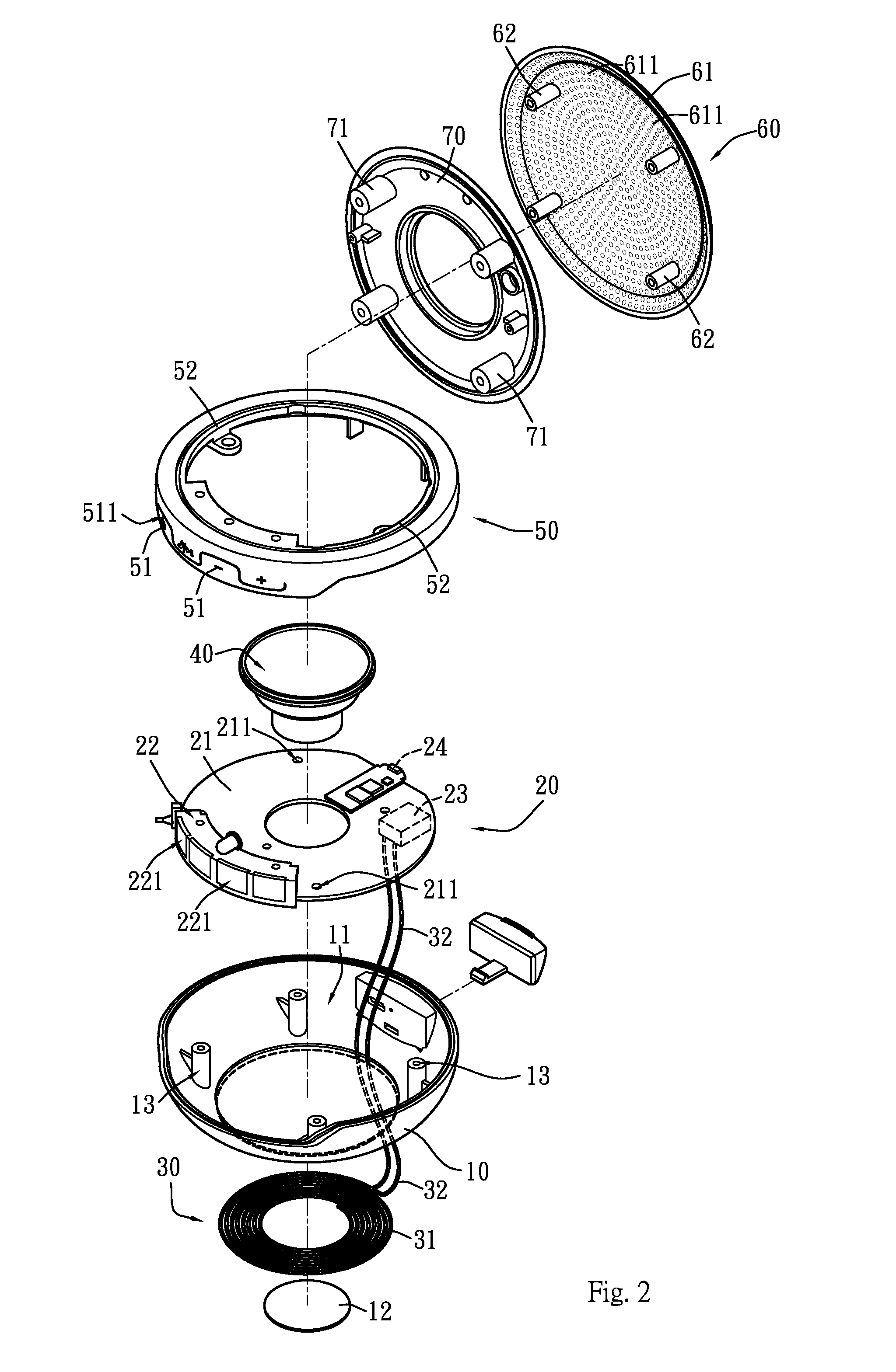 Levitated structure of bluetooth speaker