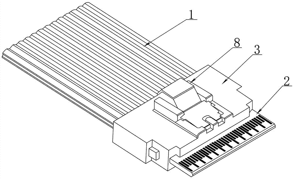 Line structure of high-frequency transmission cable assembly