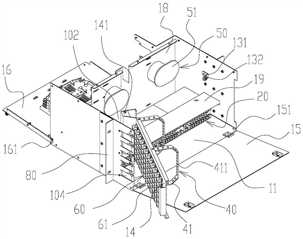 Welding, wiring and light splitting three-in-one ODF distribution box