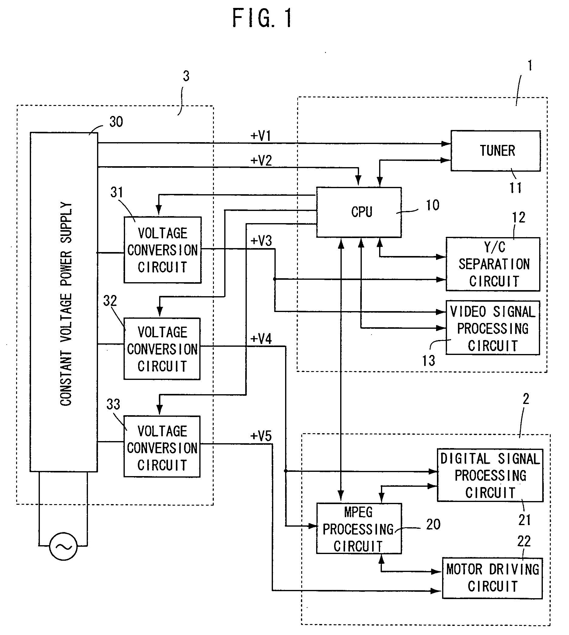 Power controller of combined electronic equipment