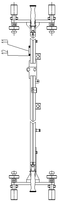 Ballastless track bed plate elevation rapid inspection vehicle