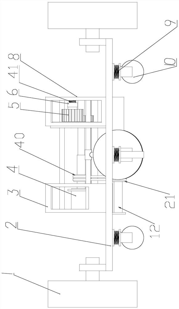 Warehouse AGV with automatic transverse avoidance walking device after fault