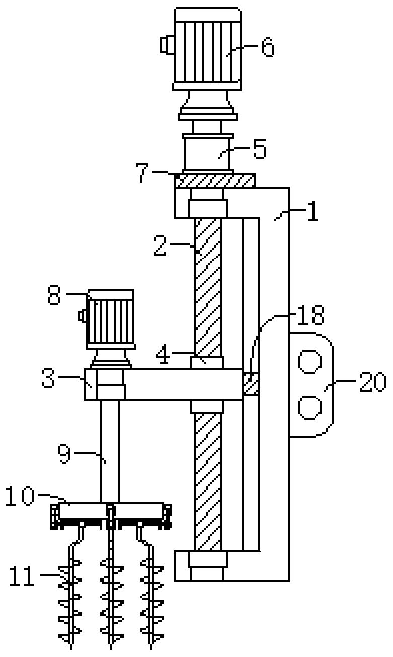 Mechanical arm of earth auger