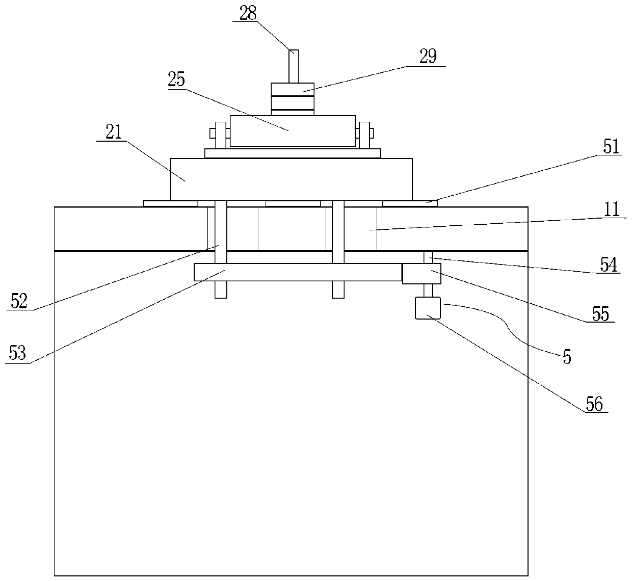 A clean glass column round head grinding device