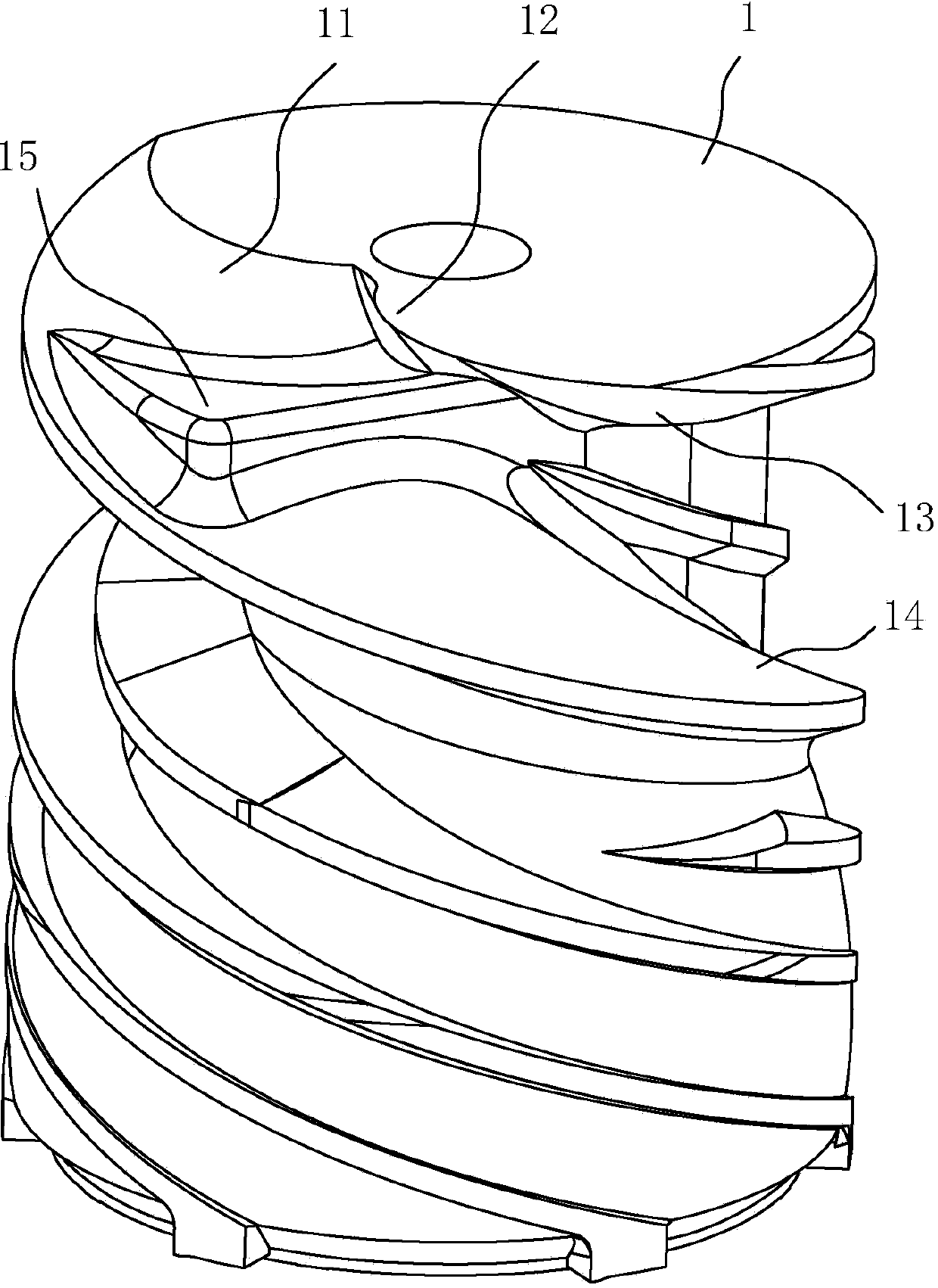 Squeezing screw rod for improving grain-sized dicing effect