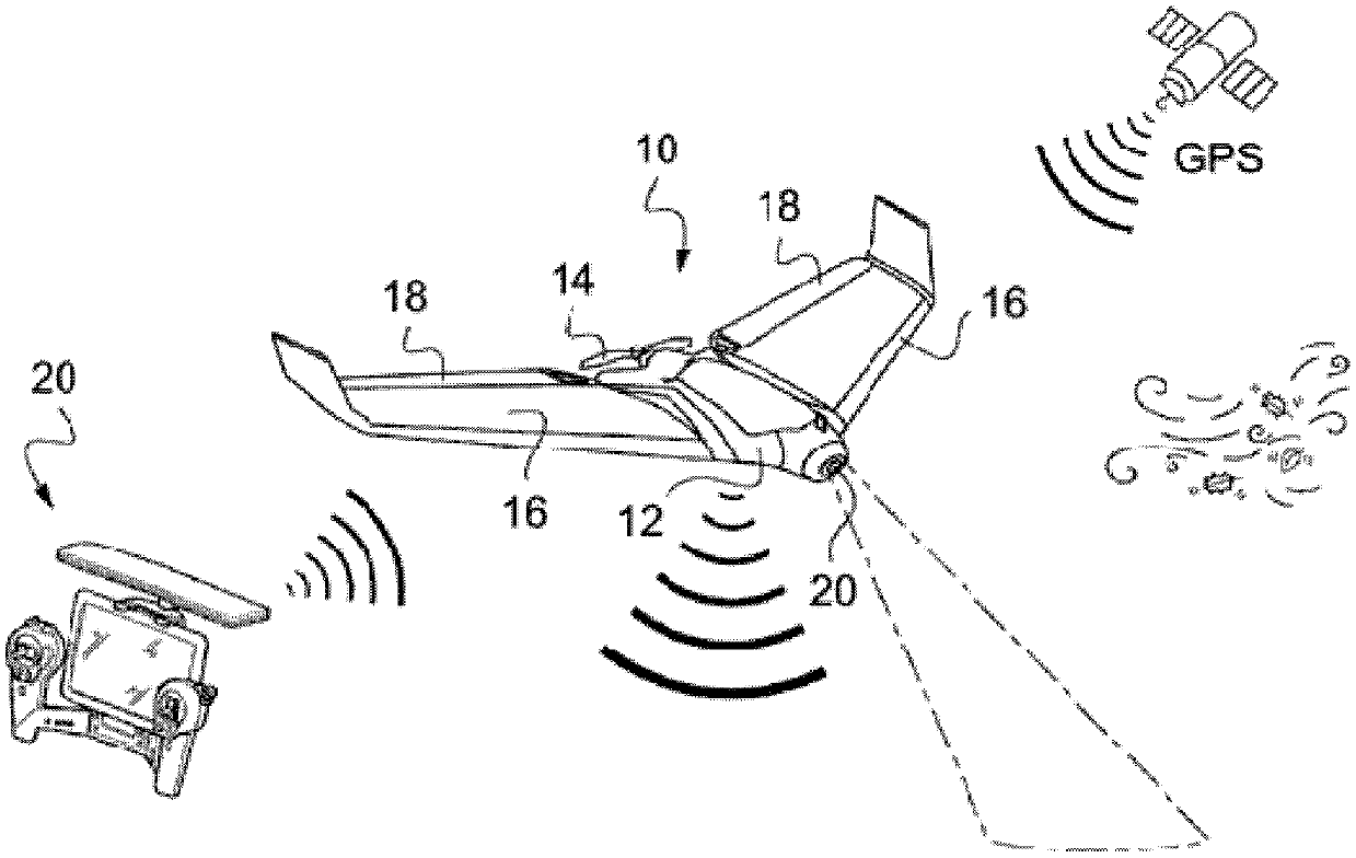 Integrated control/command module for a flying drone