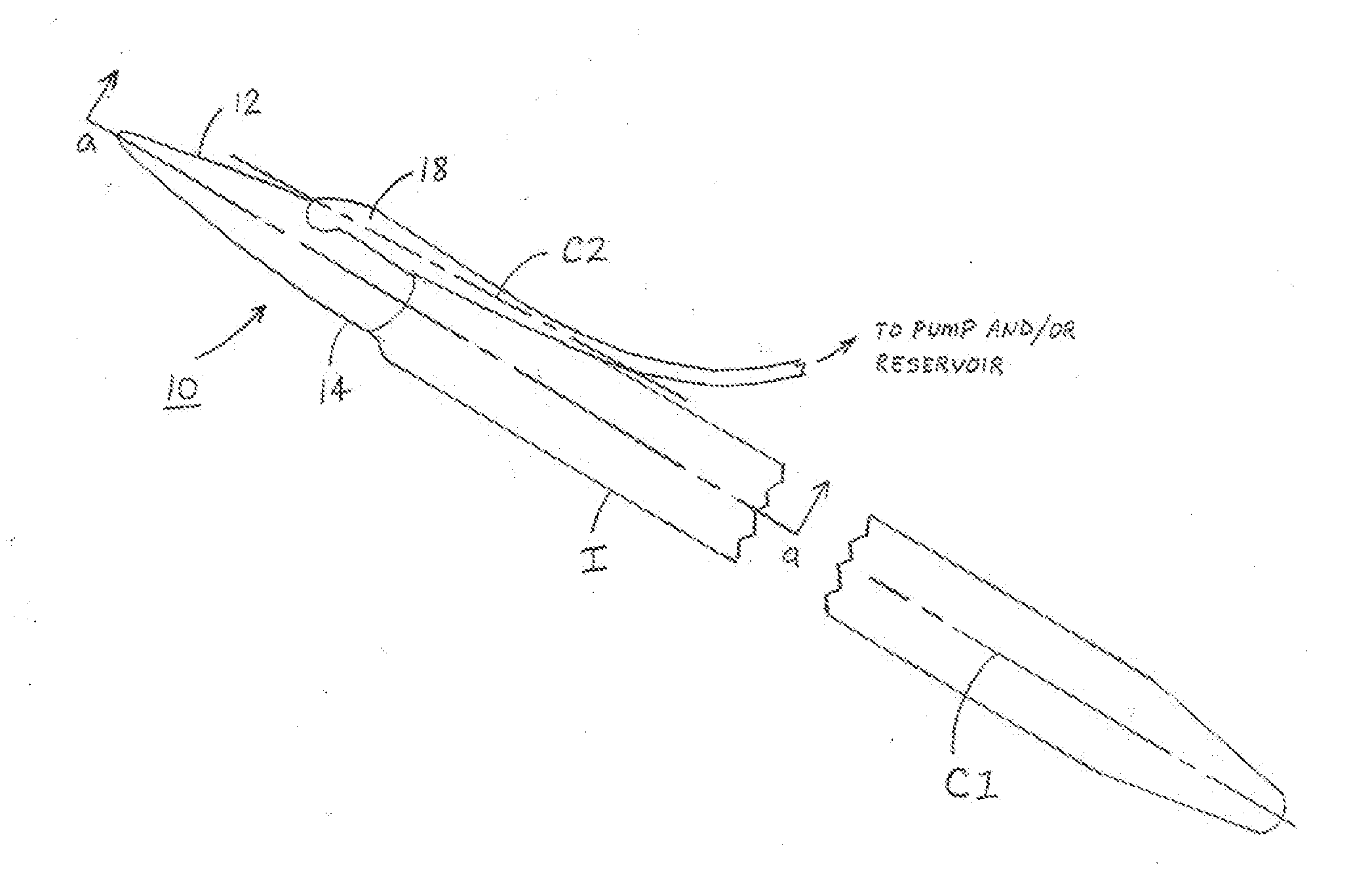 Low profile rear tip for inflatable penile prostheses