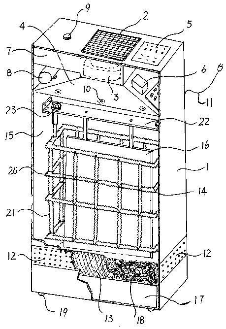 Indoor air purification cabinet