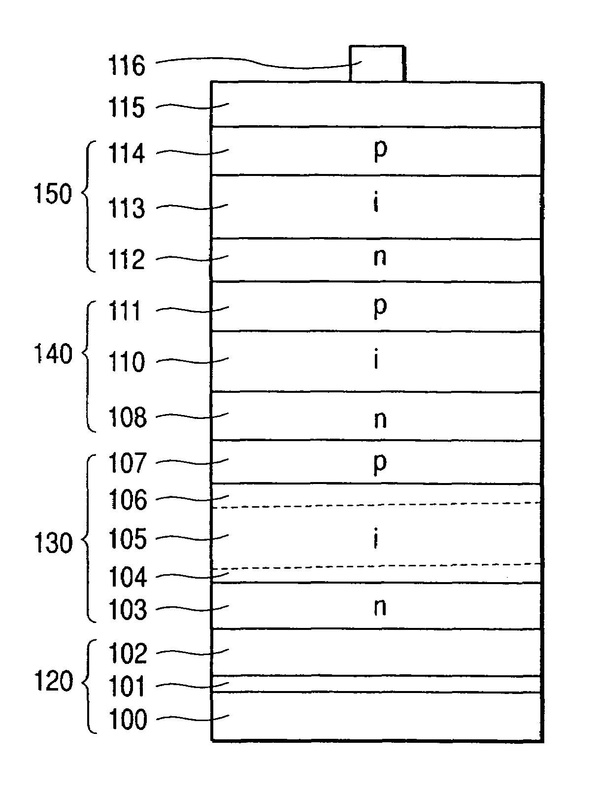 Stacked photovoltaic device