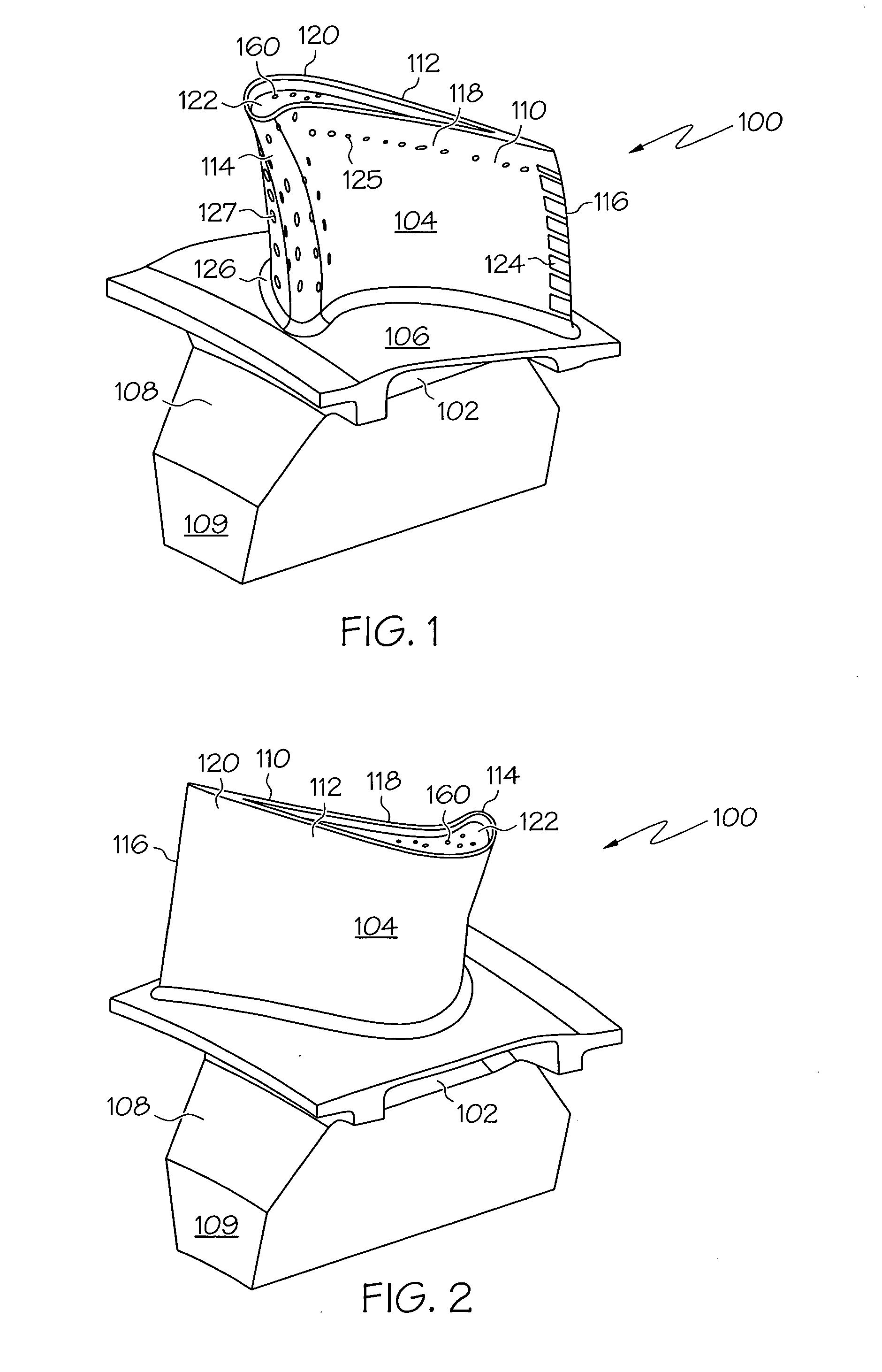 High effectiveness cooled turbine blade