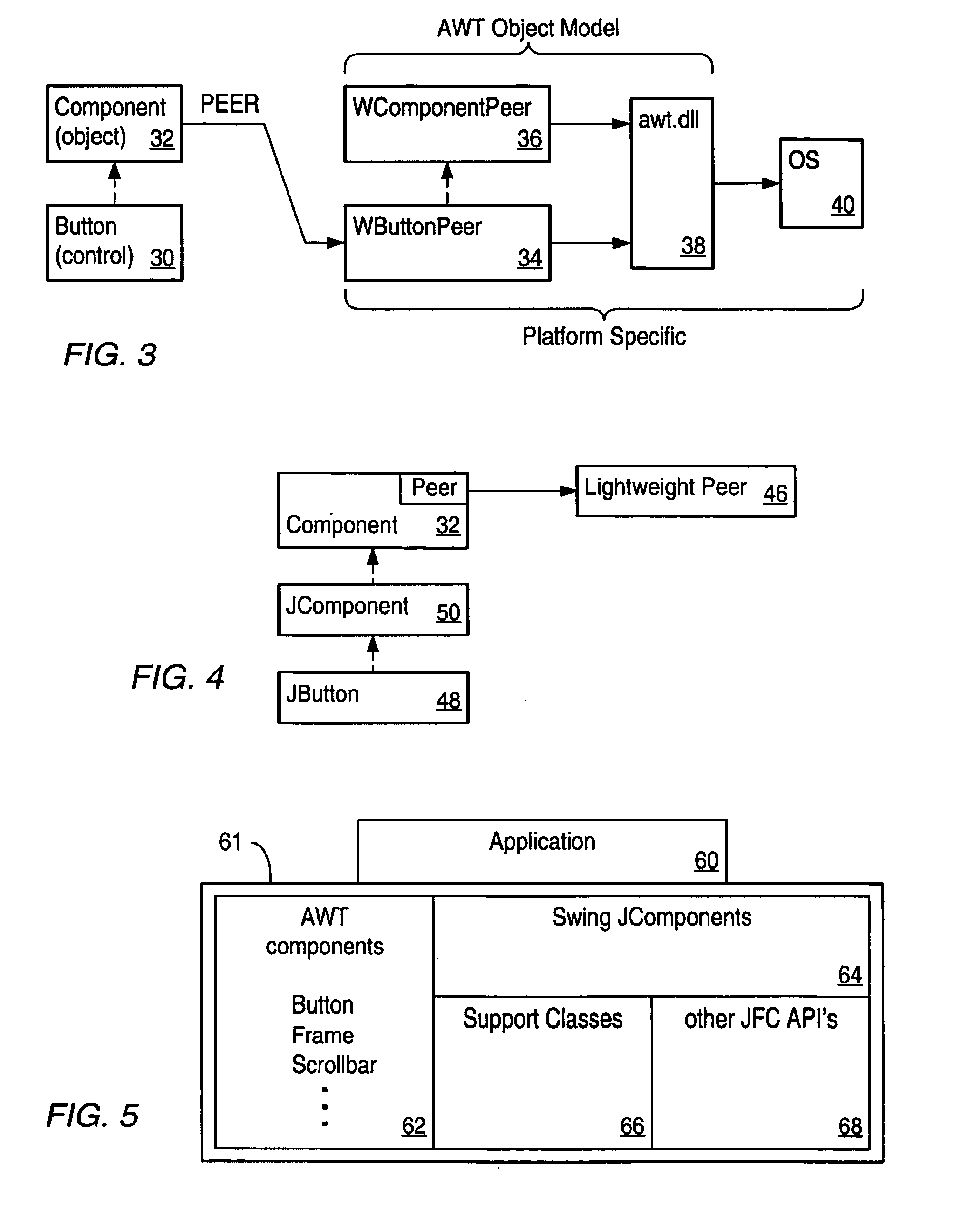 Application program interface that can maintain similar look and feel of a displayed image regardless of whether the interface is platform dependent or platform independent