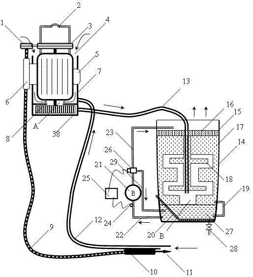 A dust removal system for a dust-free stone carving grinding system