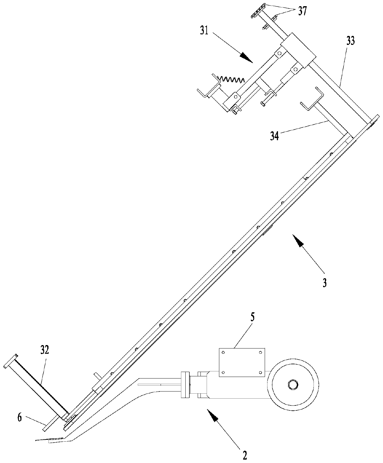 Earth and garlic separating mechanism of garlic harvester