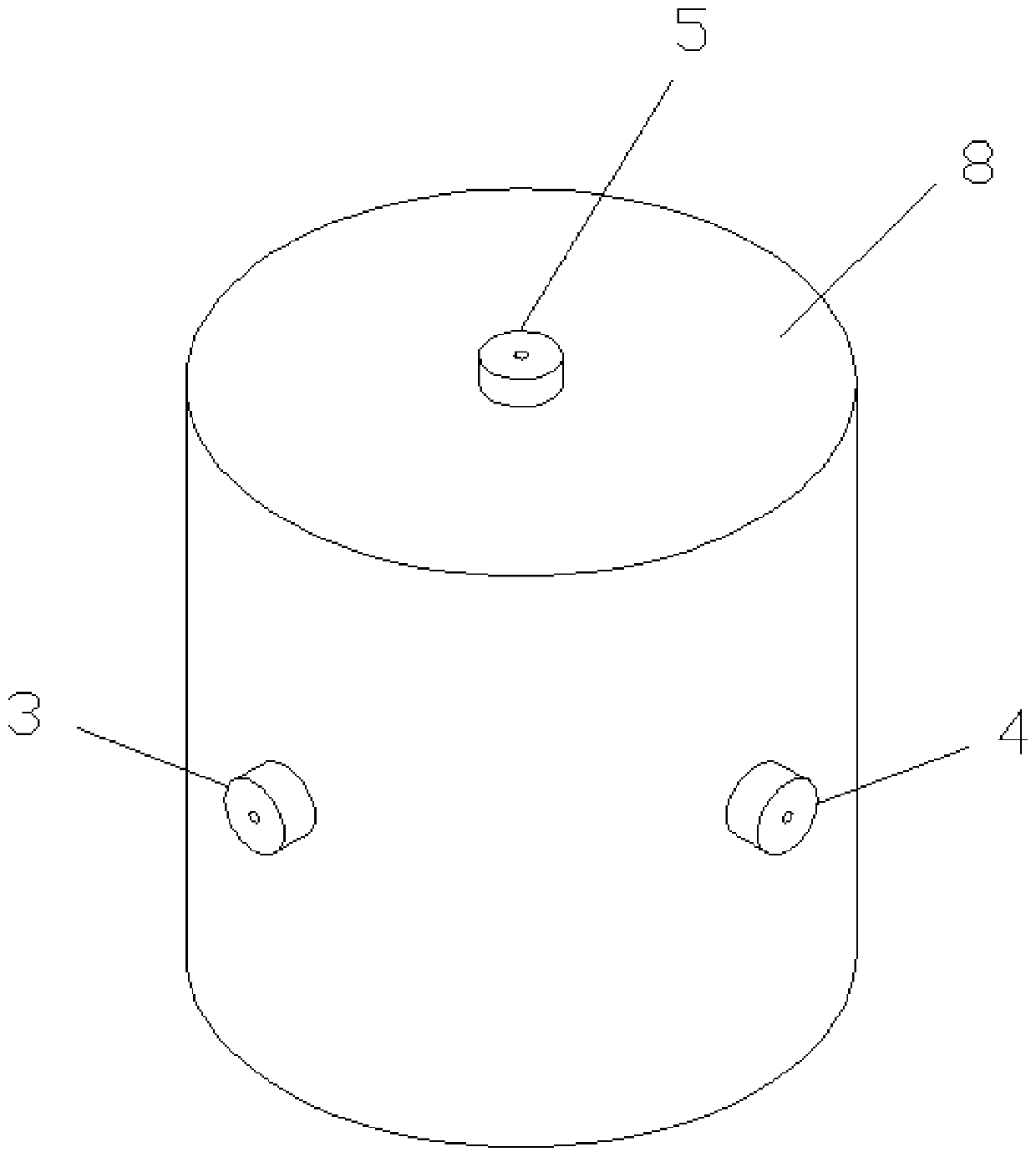 An axial pressure loading device and a heat-fluid-solid coupling device