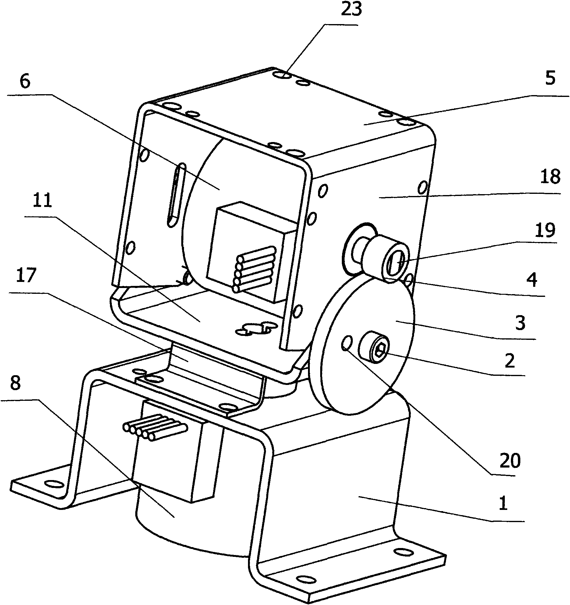 Two -degree-of-freedom cradle head mechanism