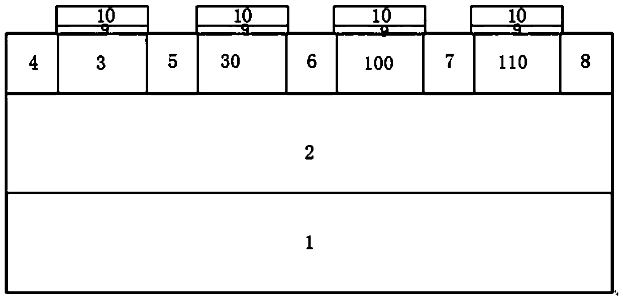 High-sensitivity vertical magnetic field sensor with symmetrical structure