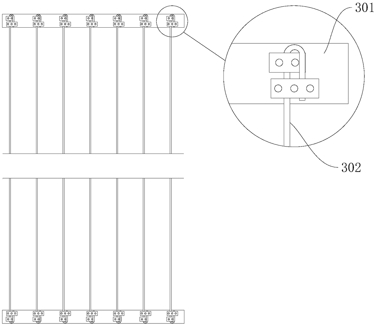 Detachable open type invisible protective net