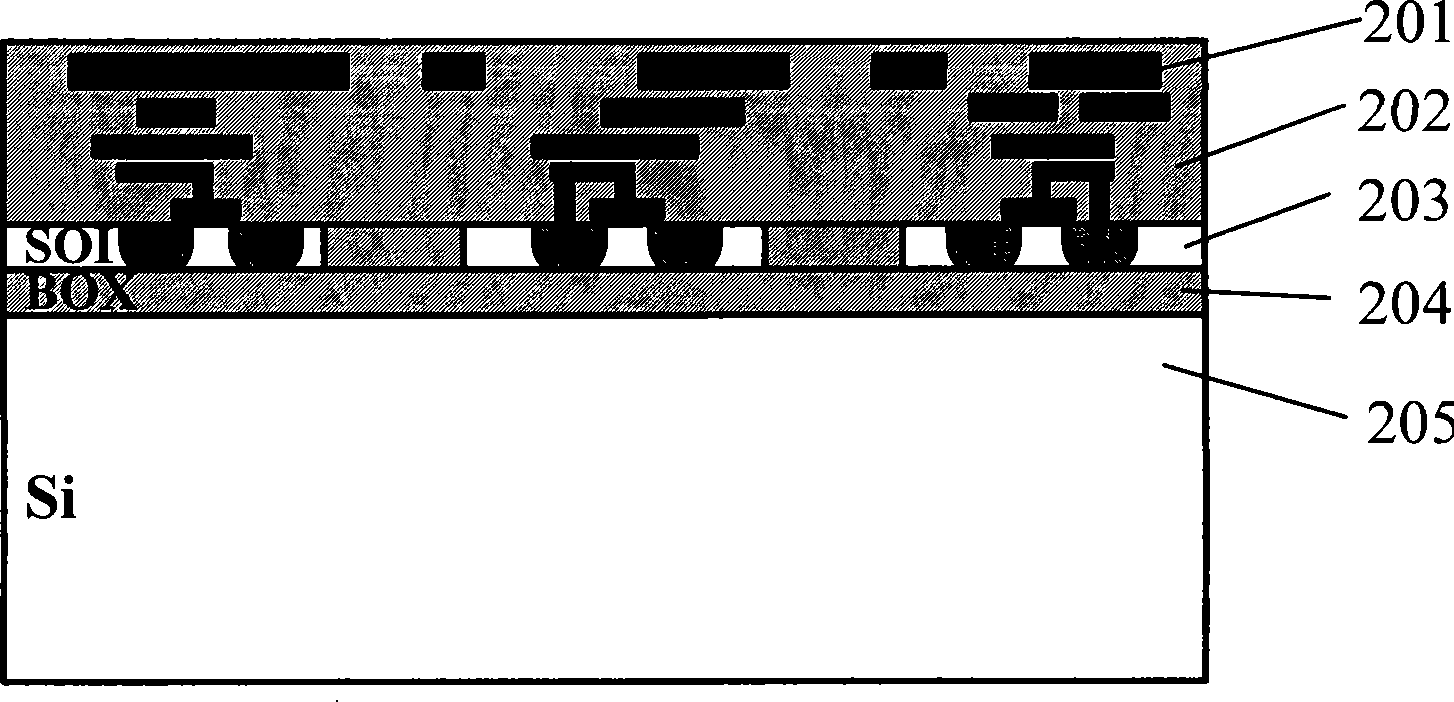 Realization method for 3-D integrated circuit based on SOI round slice