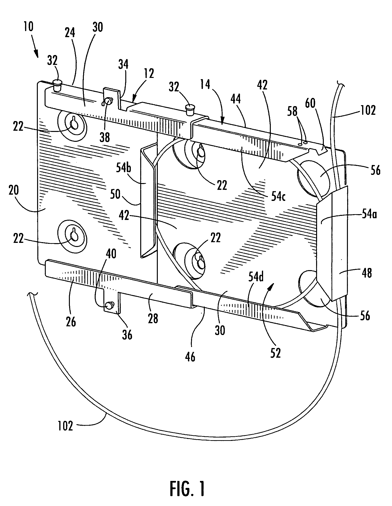 Fiber optic drop cable slack storage receptacle