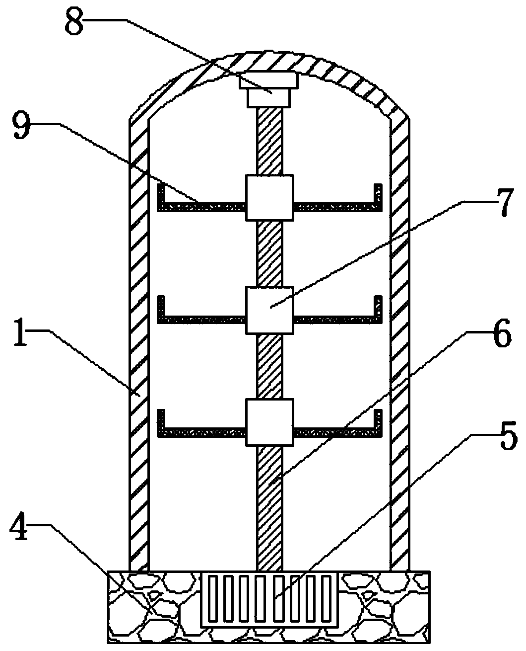 Cosmetics display cabinet capable of mechanically rotating