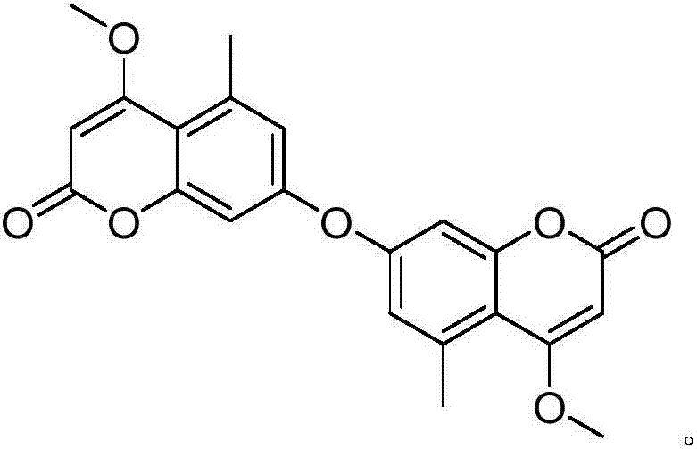 Dicoumarin derivative and preparation method and application thereof