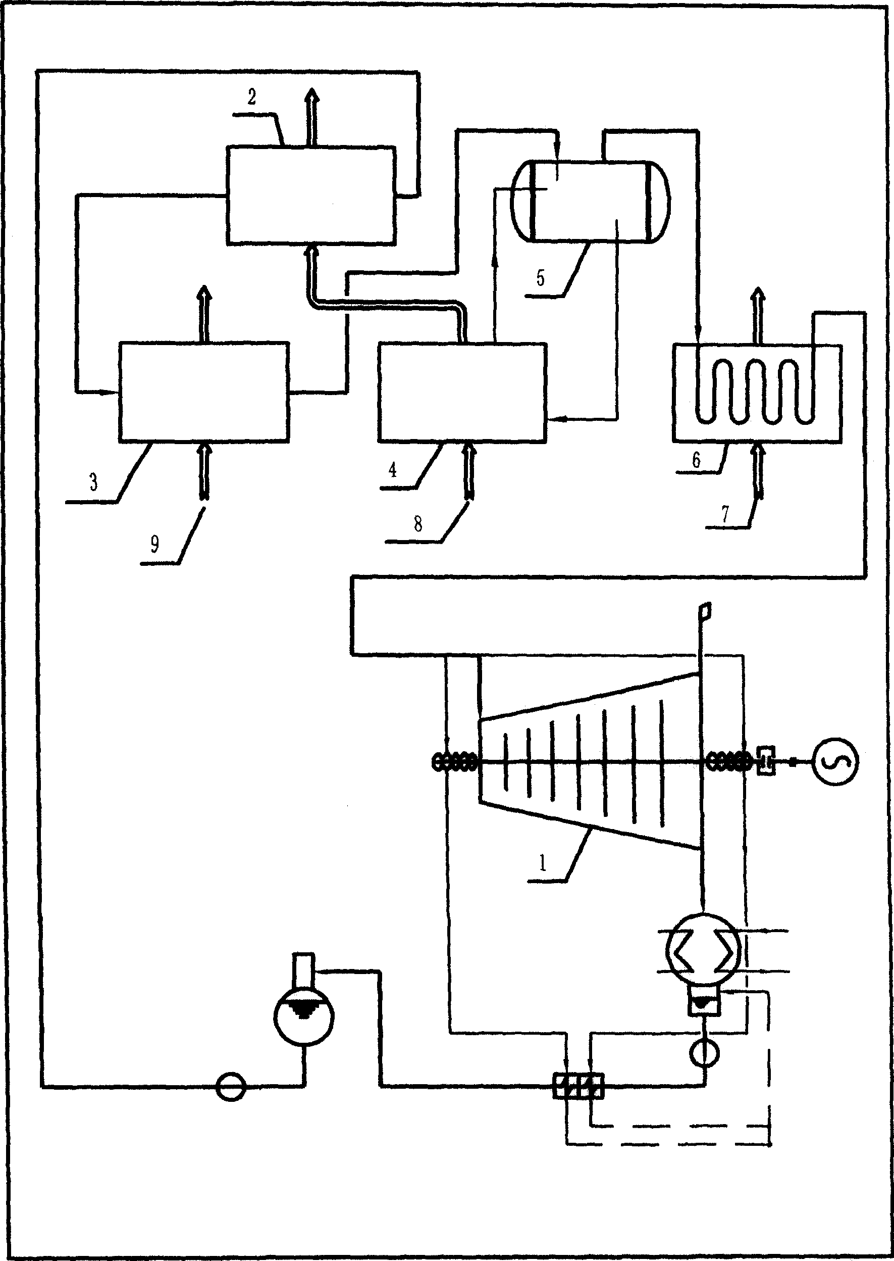 Low-temperature residual heat power generating system for steel smelting sintering ring-cooling machine